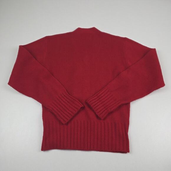 Vintage East-Tenn Award Sweater Small Red V Neck Varsity Letterman Orlon - Picture 9 of 10